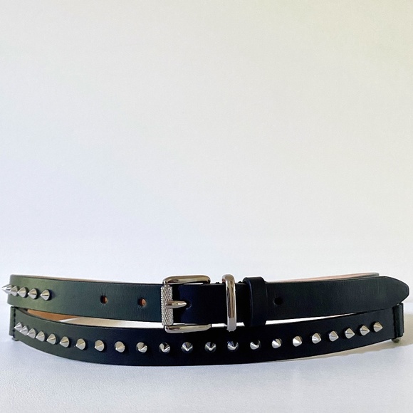 Barbara Bui Spiked Double Wrap Leather Belt NEW main image 5